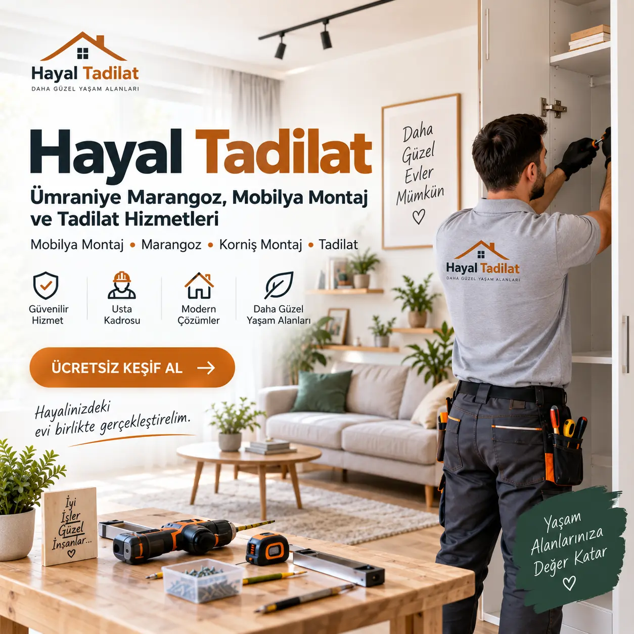Tadilat, Marangoz ve Mobilya Montaj Hizmetleri